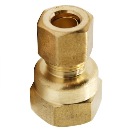 Thrifco Plumbing No. 66 5/16 Inch x 3/8 Inch Lead-Free Brass Compression FIP Adapte 4401352